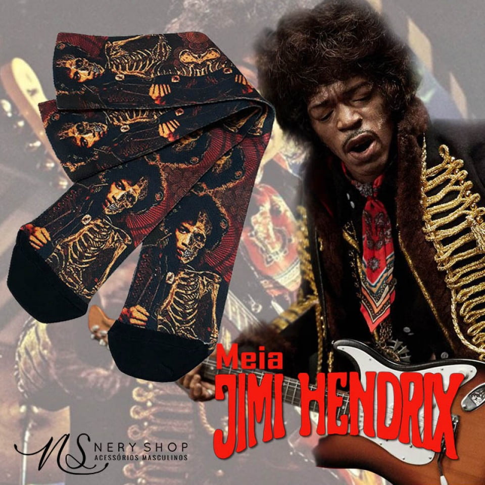 Meia Masculina Jimi Hendrix