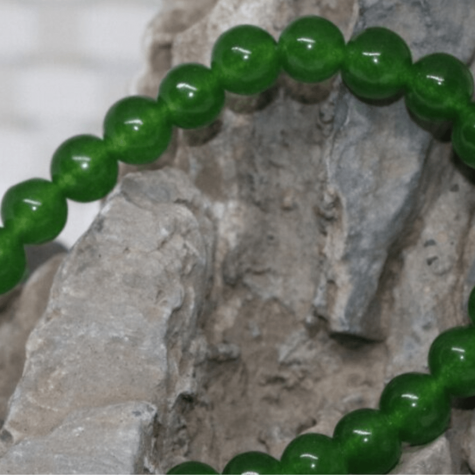 Pulseira de Pedra Natural Jade Verde Taiwan 