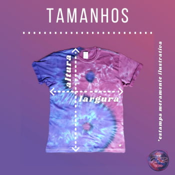 Camiseta Tie Dye Blue and Pink Peace