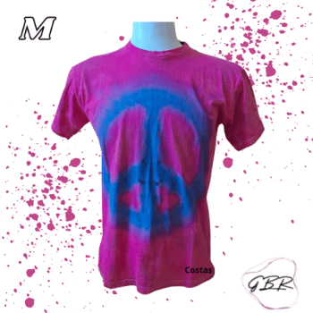 Camiseta Tie Dye Blue and Pink Peace