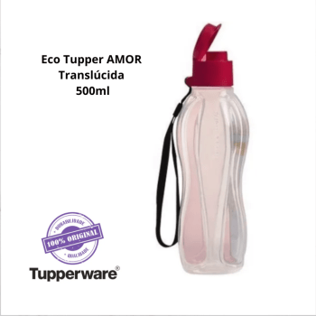 Tupperware Eco Tupper Garrafa Amor 500ml Transparente