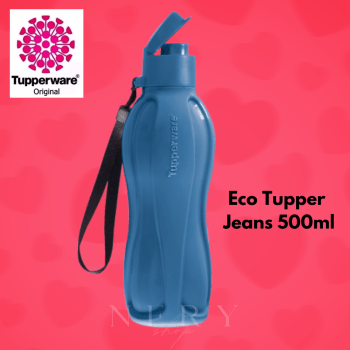 Eco Tupper Garrafa 500ml Azul Jeans Opaca